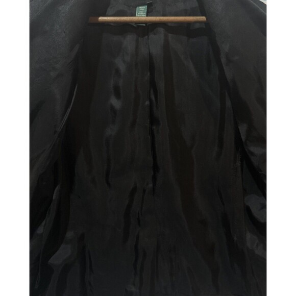 Vintage Lauren Ralph Lauren Black Linen Blazer Suit Jacket Made In Italy Sz 8 - Picture 6 of 10